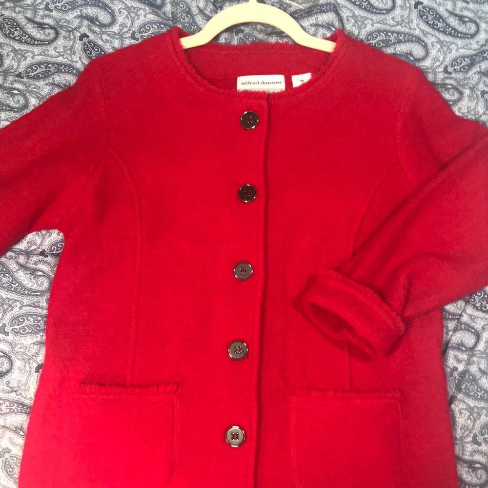 ALFRED DUNNER PETITE Granny Wool Blazer si…